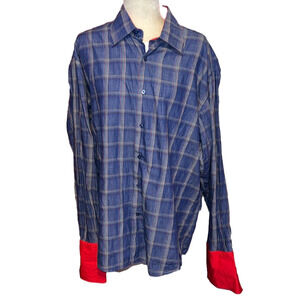 Vintage Lanzino Cotton French Cuff Dress Shirt Men’s XL